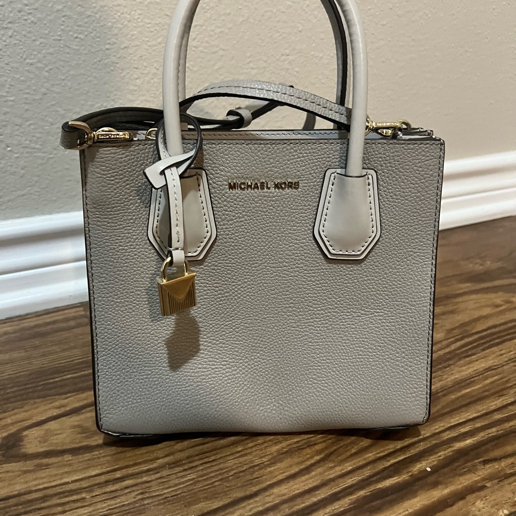 Michael Kors Gray Saffiano Leather Satchel